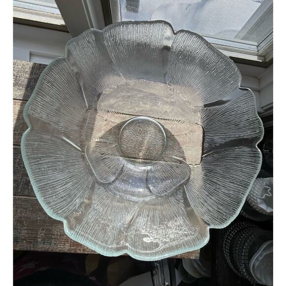 Arcoroc Fleur Extra Large Bowl 12" W France Vintage Deep Glass Punch Bowl - Picture 13 of 14